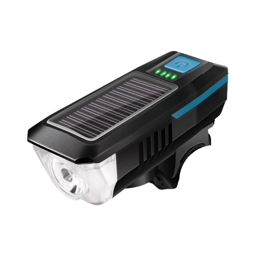 Solar-powered bicycle horn light (blue), , large