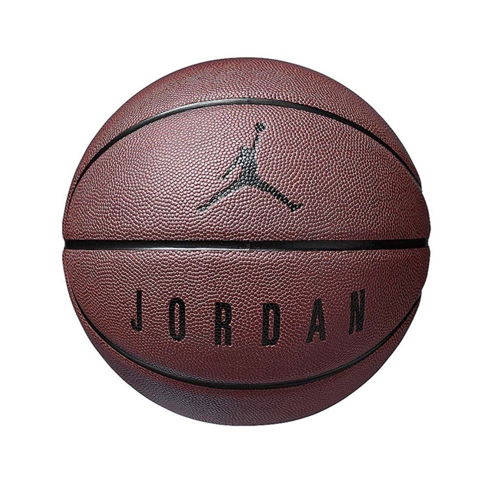 NIKE JORDAN ULTIMATE 8P 7號球 比賽 訓練 運動 標準籃球 深溝紋 抗汙 深琥珀 紅 黑綠 黑黃, 黑黃, large