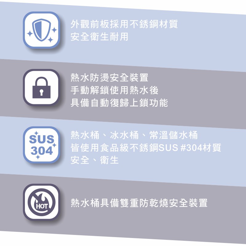 元山 立式不鏽鋼桶裝飲水機(不含水桶)YS-8200BWSIB, , large