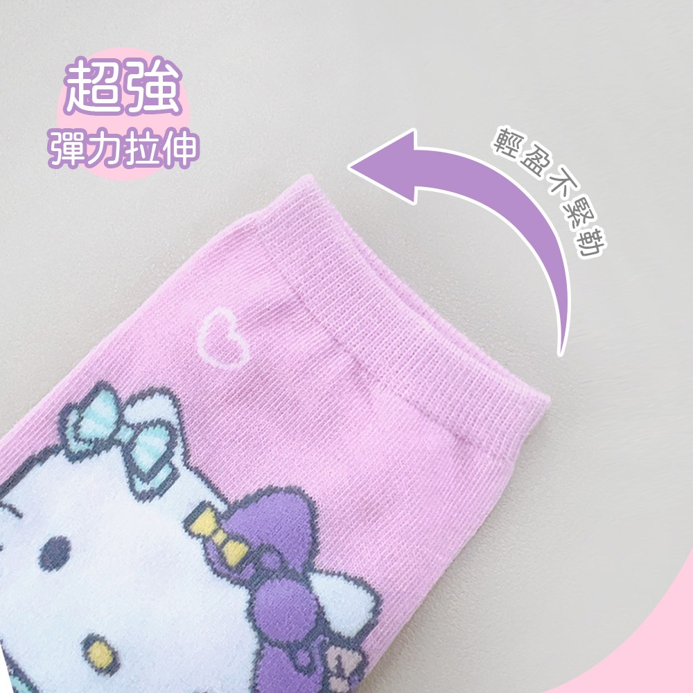 Sanrio 三麗鷗 KITTY 凱蒂貓直版襪 兒童短襪 女童襪 台灣製童襪 KT-A657 KT-A658【旺達棉品】, , large