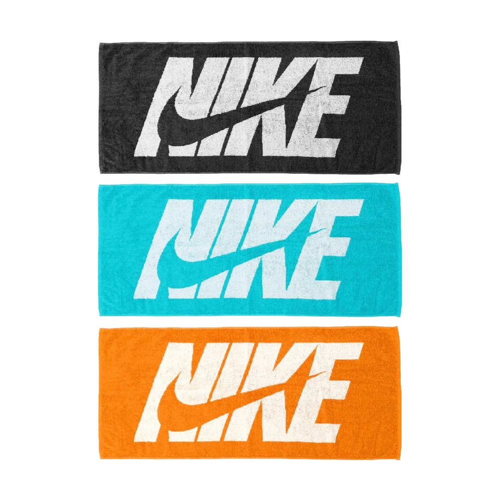 NIKE JACQUARD 毛巾 80x35cm 健身 訓練 運動 居家 時尚 精美 純棉 吸水佳 多色 黑 藍綠 橘