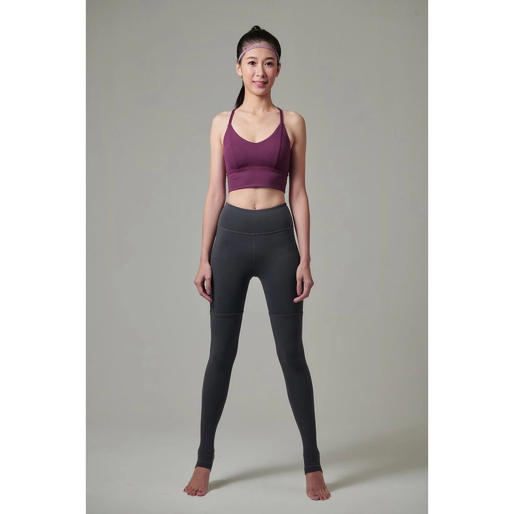 YOGA FLOW Brook Pants - 雙材質拼長褲 - 沉穩灰 Dark Grey, , large