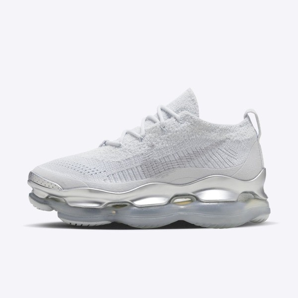 Kixpress-Nike W Air Max Scorpion FK 女 休閒鞋 運動 全腳掌氣墊 針織 白銀 [DJ4702-003], , large