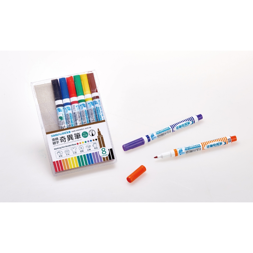 雄獅  600酒精細字奇異筆4色組/8組/12組12色組(612), , large