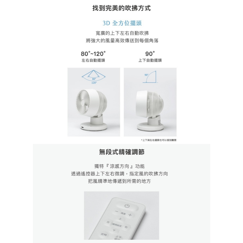 SIROCA siroca SF-A1610 3D氣流循環扇 DC扇 循環扇 公司貨, , large