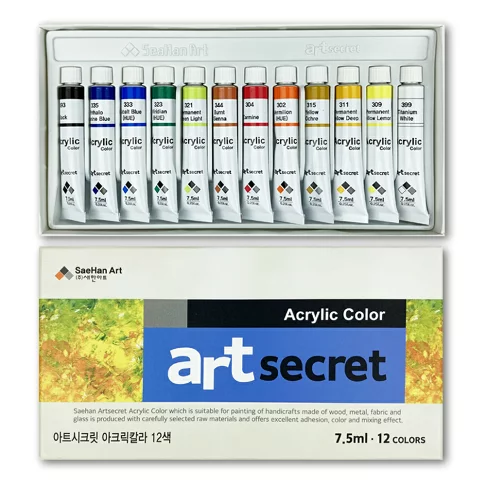 【Art Secret】秘密 壓克力 顏料 7.5ml  12色 / 組 B0312A, , large