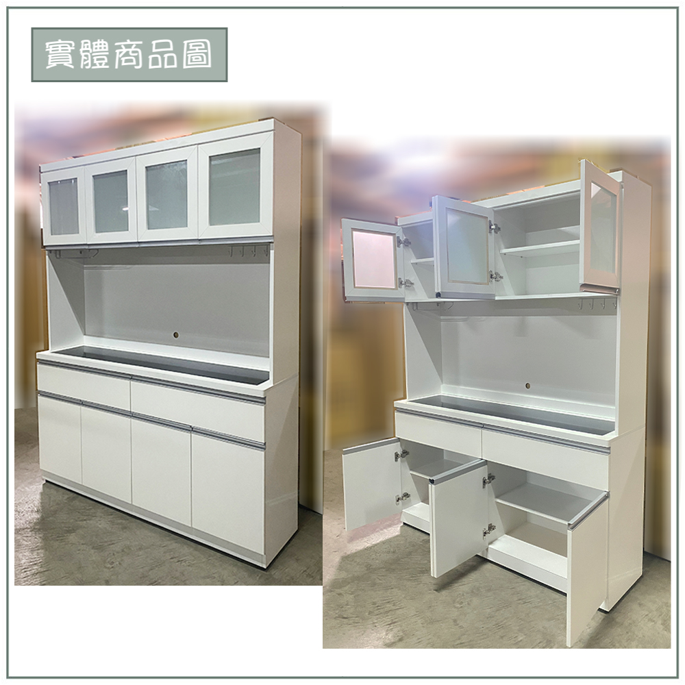 【唯熙傢俱】貝拉白色5尺餐櫥櫃, , large