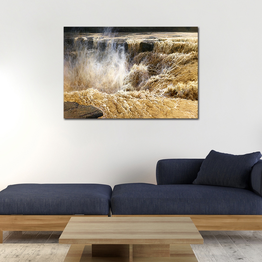 【御畫房】黃河頌之二 國家一級畫師手繪油畫60&times;90cm(VF-94), , large