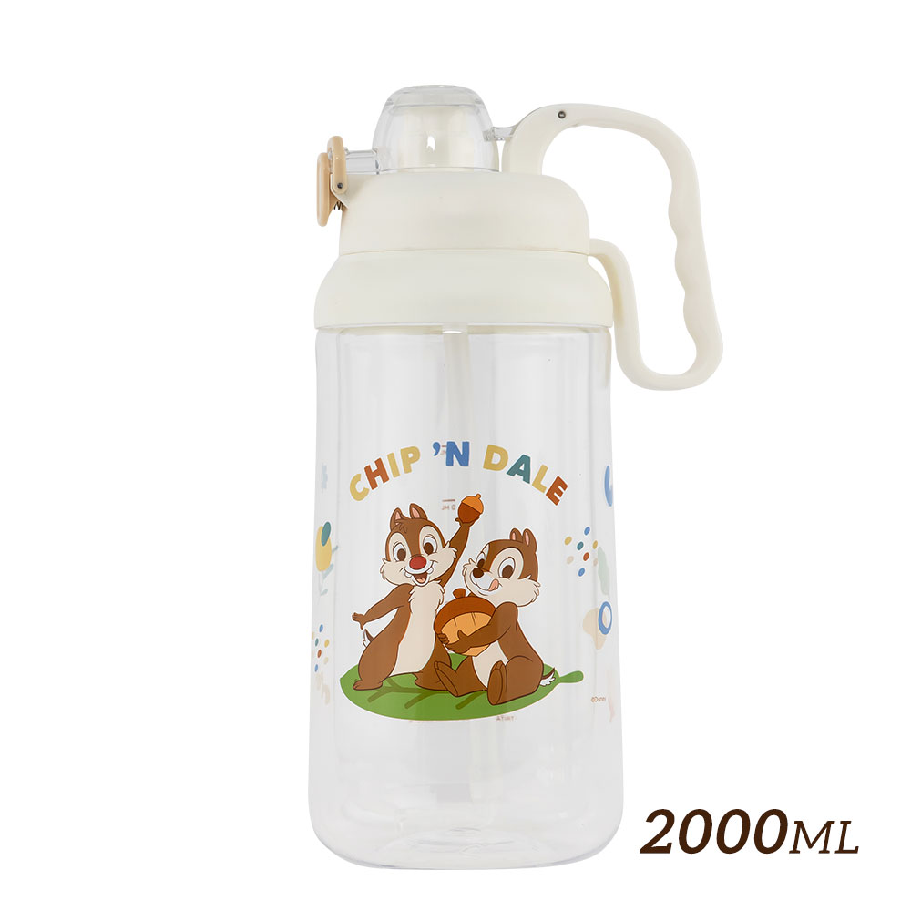 HOUSUXI-迪士尼 Tritan彈蓋水瓶2000ml-奇奇蒂蒂(A2)