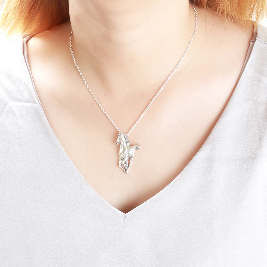 【Angel & Me】馬到成功 Horse s925 純銀 項鍊 生日 父親節 禮物, , large