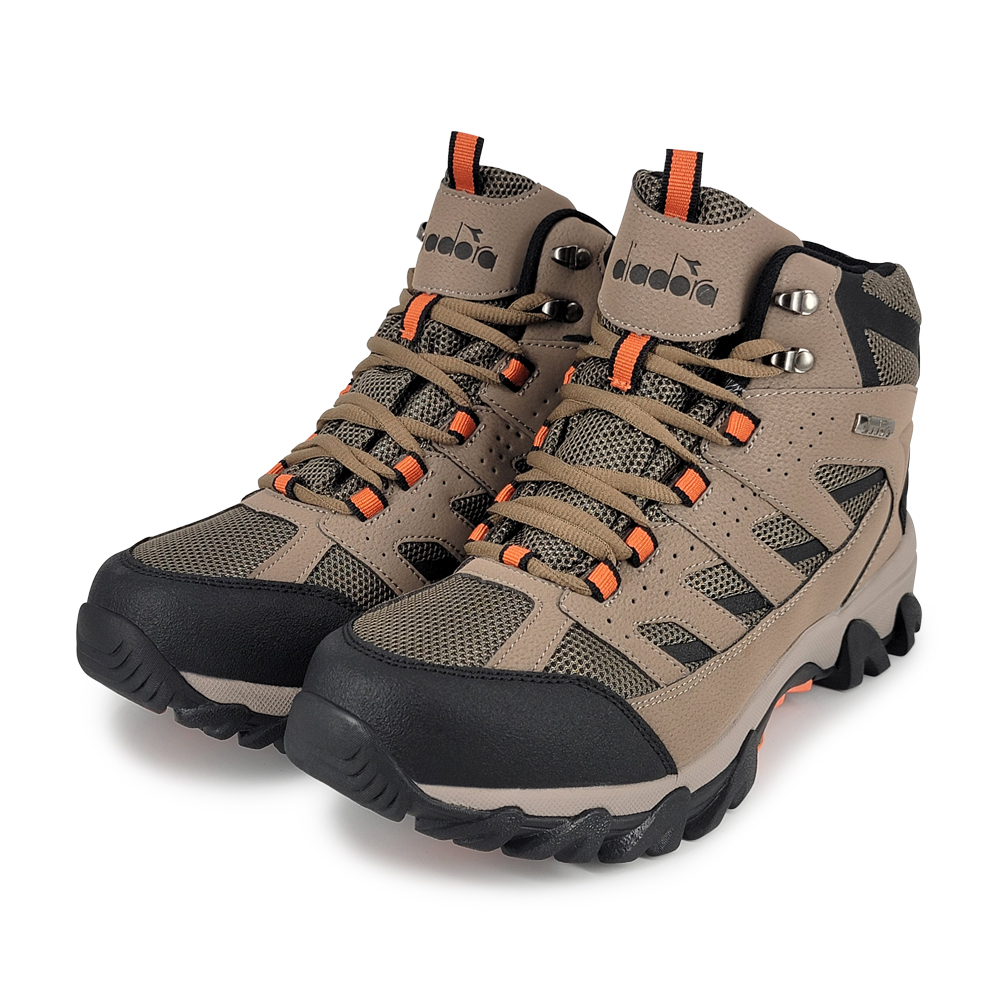 DIADORA迪亞多那 高筒抗水登山鞋 男運動鞋 越野鞋 防水 寬楦 高腳背 寬腳板 反光 吸震 減壓 防滑 綠 卡其, , large