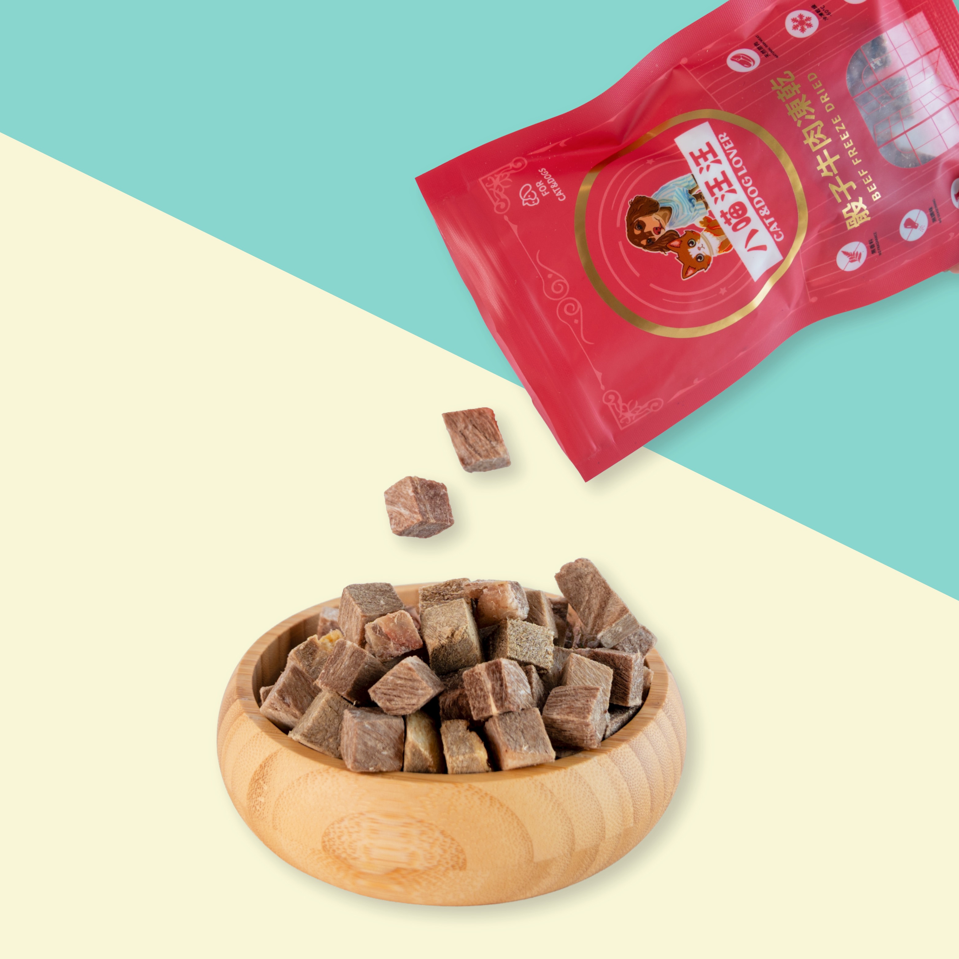 【CAT&DOG LOVER】Freeze Dried Treats for Dogs and Cats Beef flavor, , large
