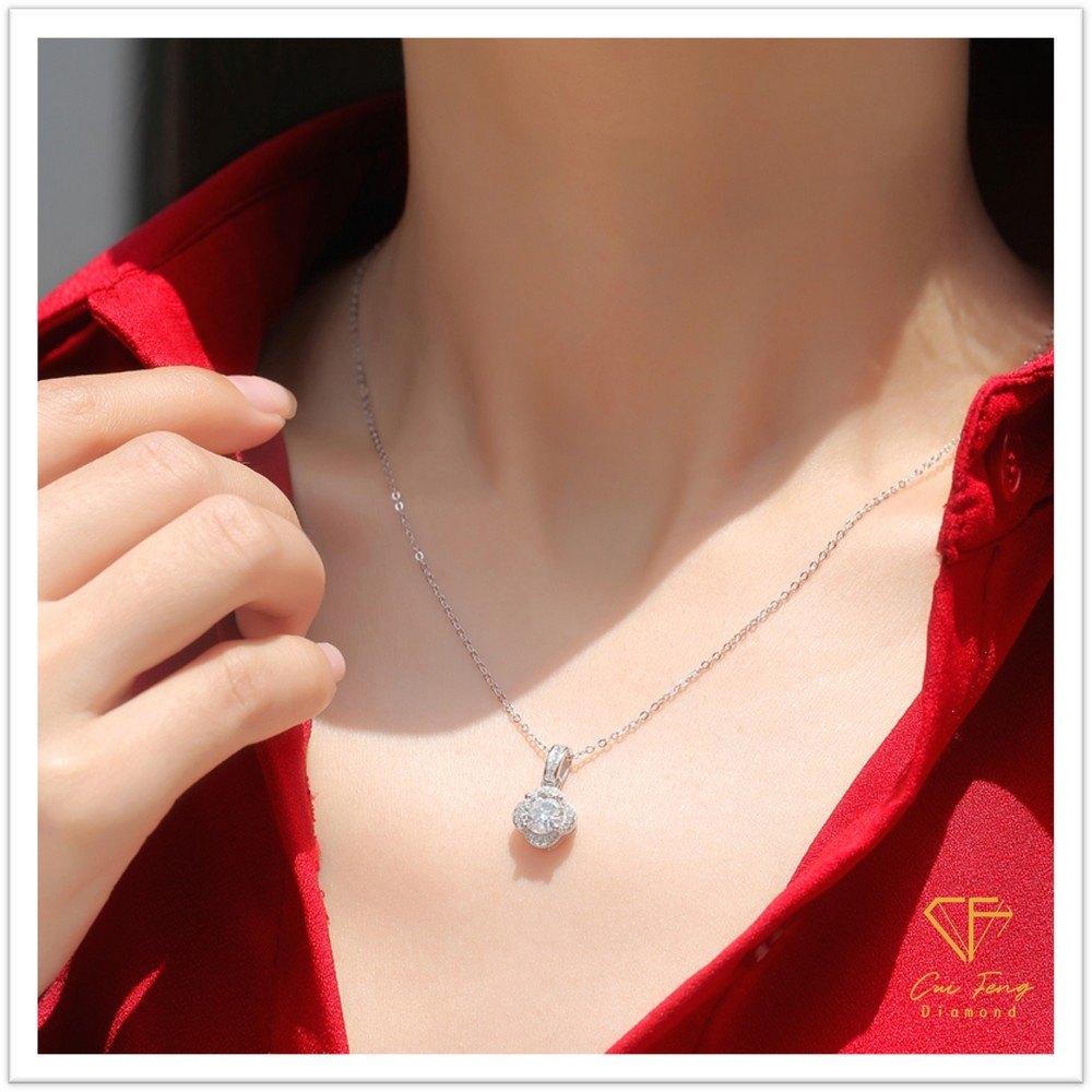 【CF鑽飾】項鍊 莫桑鑽《浪漫捧花》1克拉, , large