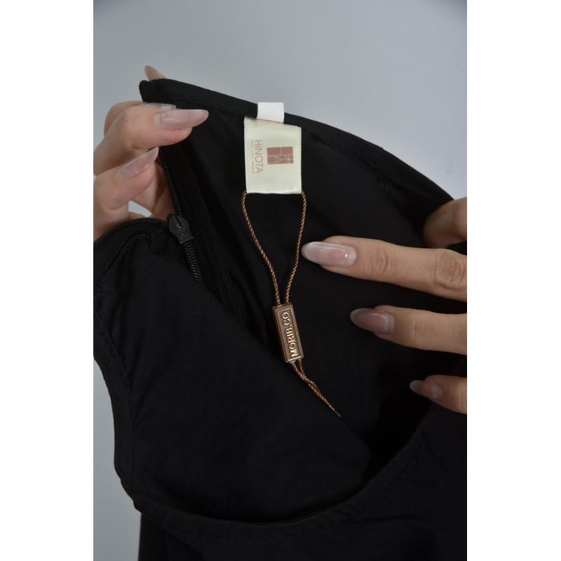 (M) hinota質感開岔黑色洋裝二手衣, , large