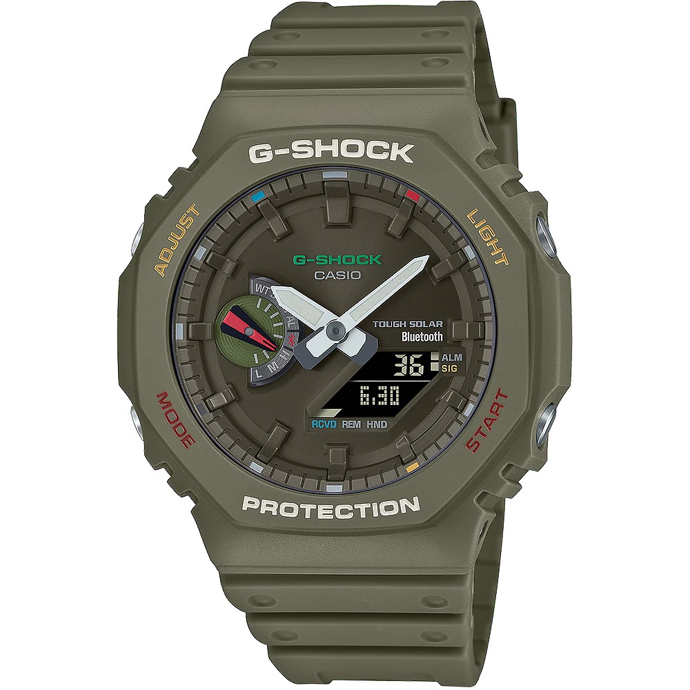 CASIO 卡西歐 G-SHOCK 藍牙 八角 太陽能電子錶 手錶 GA-B2100FC-3A, , large