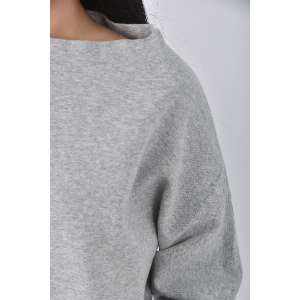 (XL) kumikyoku圓領灰色長袖上衣二手衣, , large
