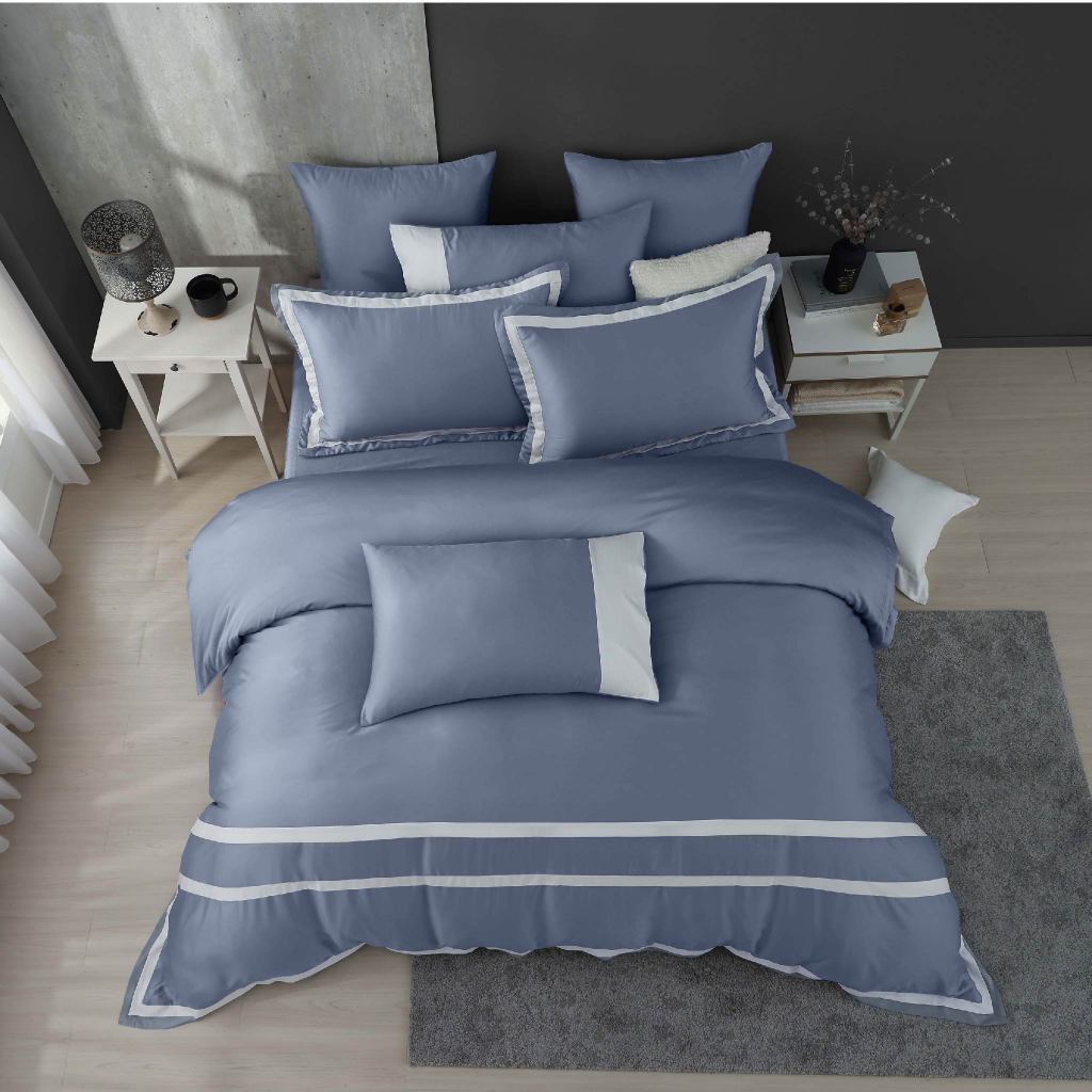 【奢華質感】80支天絲/單人雙人加大特大客製尺寸/床包枕套被套/太妃藍/0853/MIT台灣製, , large