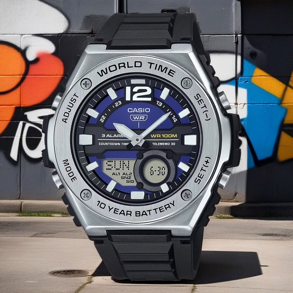 CASIO 卡西歐 10年電力運動手錶 學生錶 MWQ-100-2A, , large