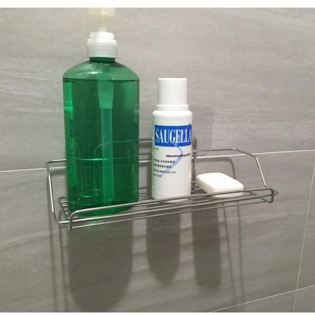 [熊好貼國際]低置物架 SGS認證台灣製造304不鏽鋼 無痕不殘膠 凹凸紋路平滑牆面皆可貼 瓶罐收納架 多用途收納, , large