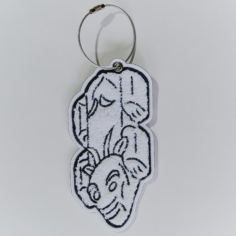 16 Sheep Embroidered Keychain, , large