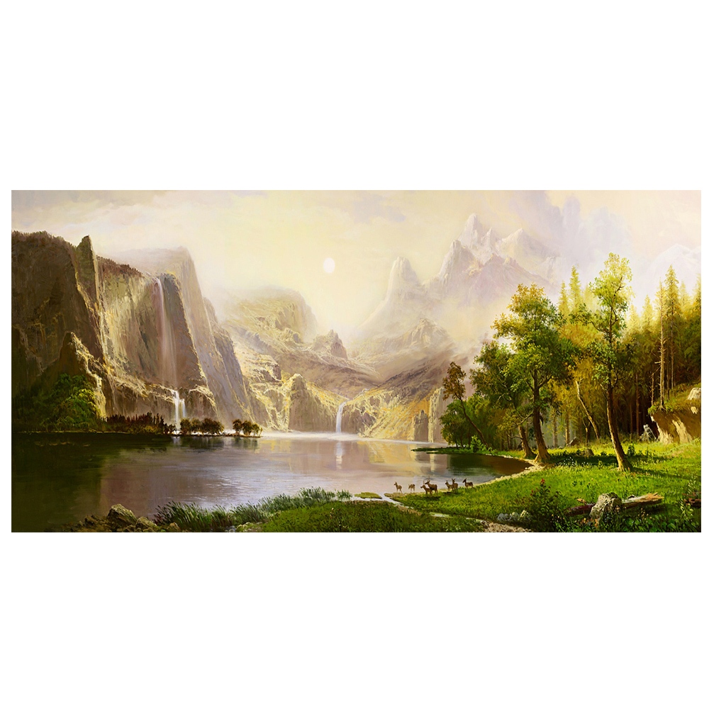 【御畫房】天山小鹿 國家一級畫師手繪油畫60&times;120cm(VF-141)