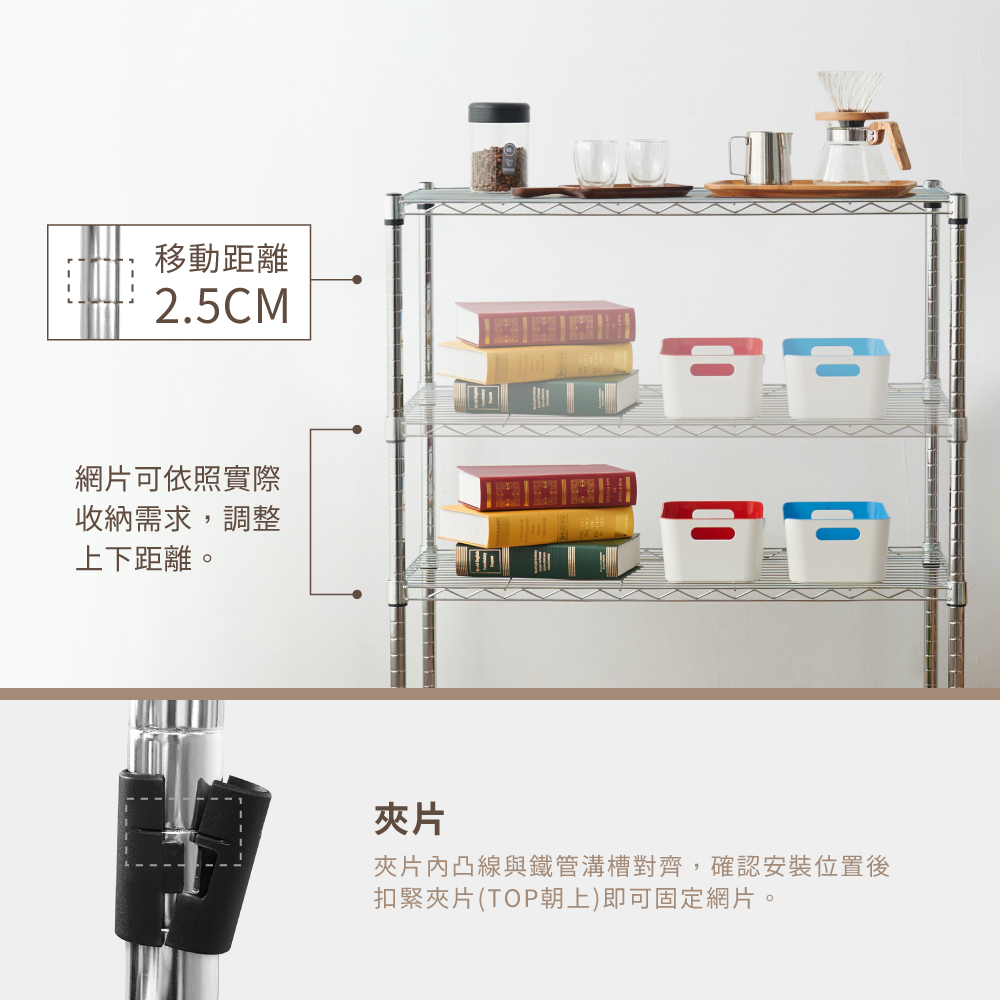 KIWISH 90X30 Multi-Size Storage Rack Heavy Duty Metal Shelving Unit, Made in Taiwan, Free Shipping, , large