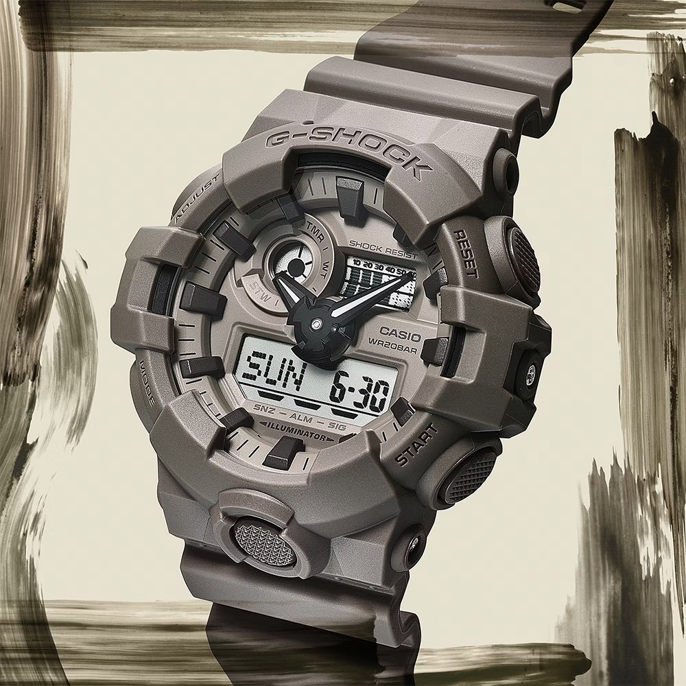 CASIO 卡西歐 G-SHOCK 大地色系手錶 GA-700NC-5A, , large