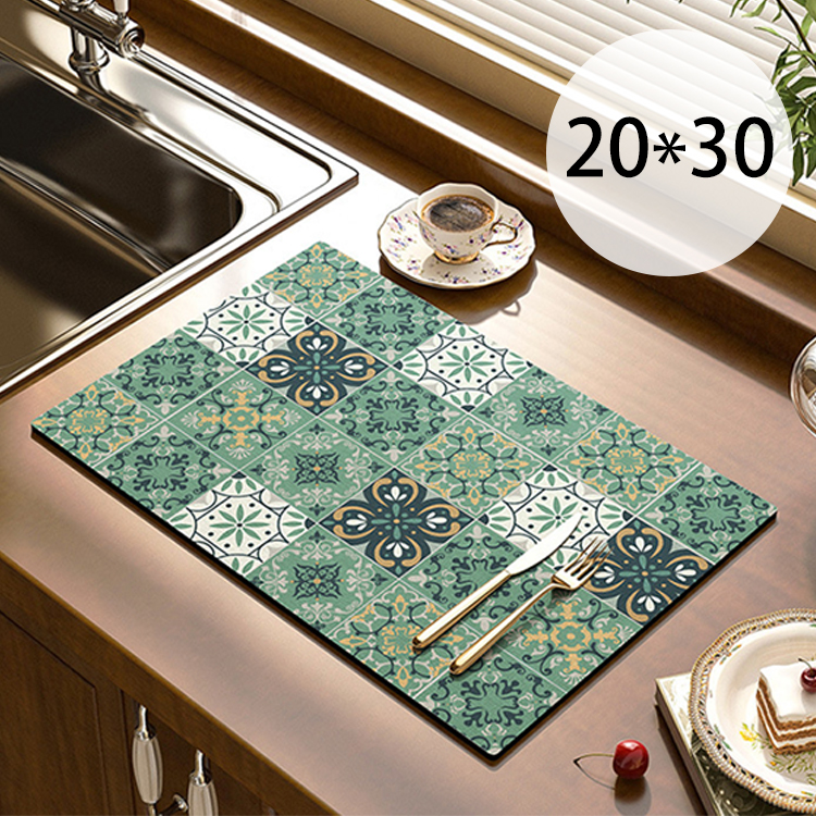 珪藻土吸水桌墊【超過10種花色選】 隔熱墊 桌墊 珪藻軟墊 矽藻泥 珪藻泥 杯墊 矽藻土 吸水桌墊 桌墊 餐墊 吸水墊 軟墊, , large