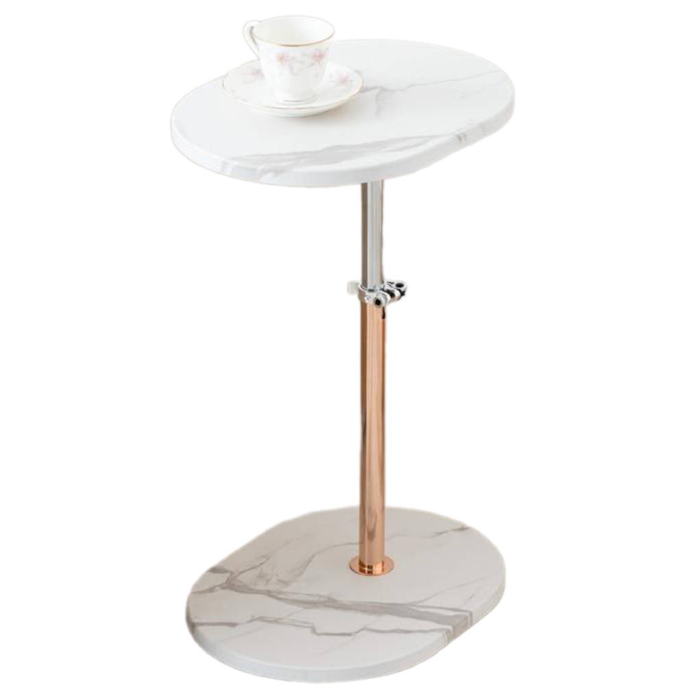 《C&B》耀眼玫瑰金橢圓升降邊桌/台灣生產, , large