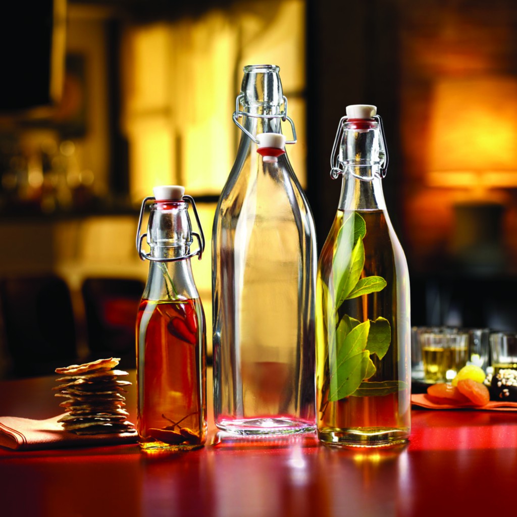 現貨 醃漬瓶 醬料瓶 附蓋玻璃瓶 密封瓶 果汁瓶 水瓶 玻璃瓶 4個尺寸 義大利Bormioli Rocco Swing, , large