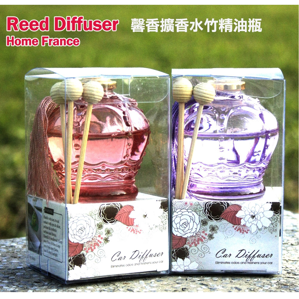 GS MALL 台灣製造 皇冠彩瓶汽車香薰精油瓶 薰香瓶 汽車芳香瓶 香薰瓶 精油瓶 香氛瓶 芳香瓶 擴香瓶, , large