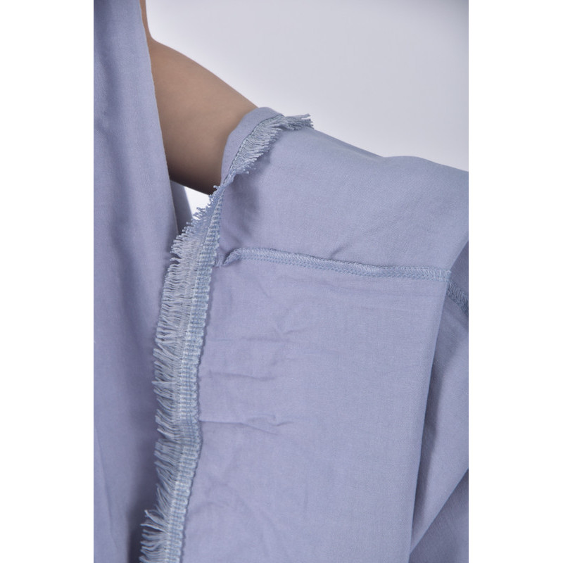 (L) orib質感無袖藍色洋裝二手衣, , large