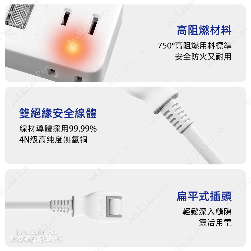 超電王1開3插1.8米 6尺2P延長線 SNB2131-6, , large
