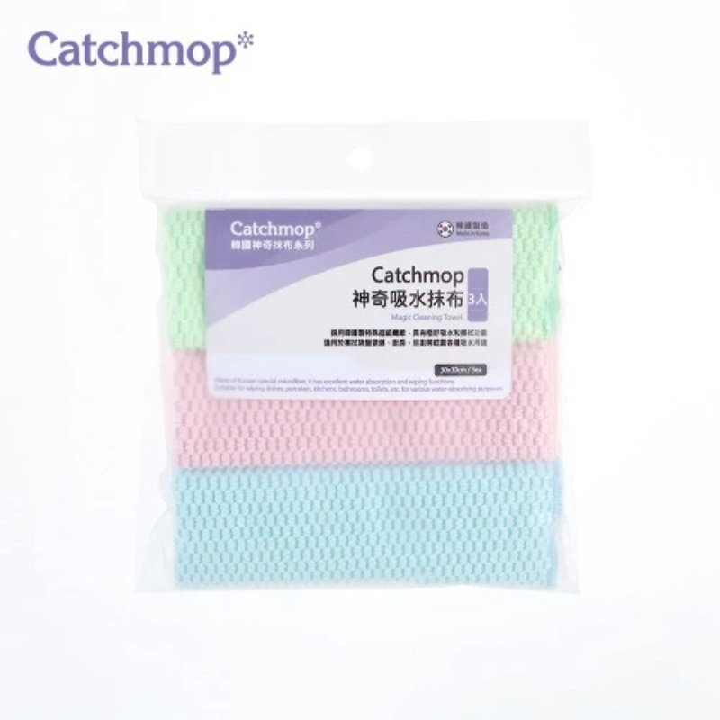 【THE LOEL】韓國神奇抹布系列- Catchmop 神奇吸水抹布(3入裝)｜適用於各種吸水清潔用途, , large