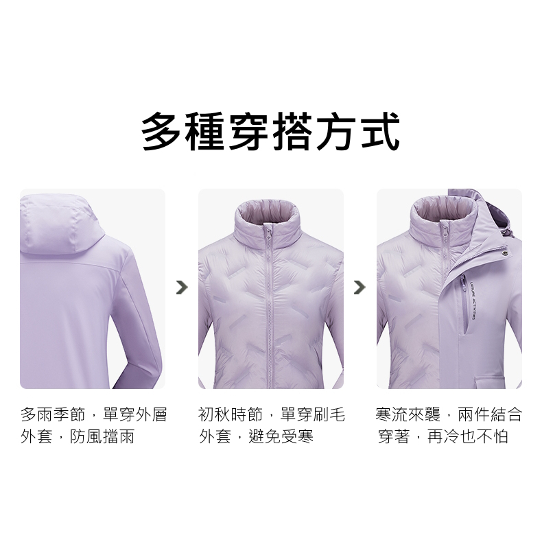 頂級無縫羽絨兩件式外套 男款110817 女款110818【主推：無縫羽絨衣+YKK主拉鍊】, , large