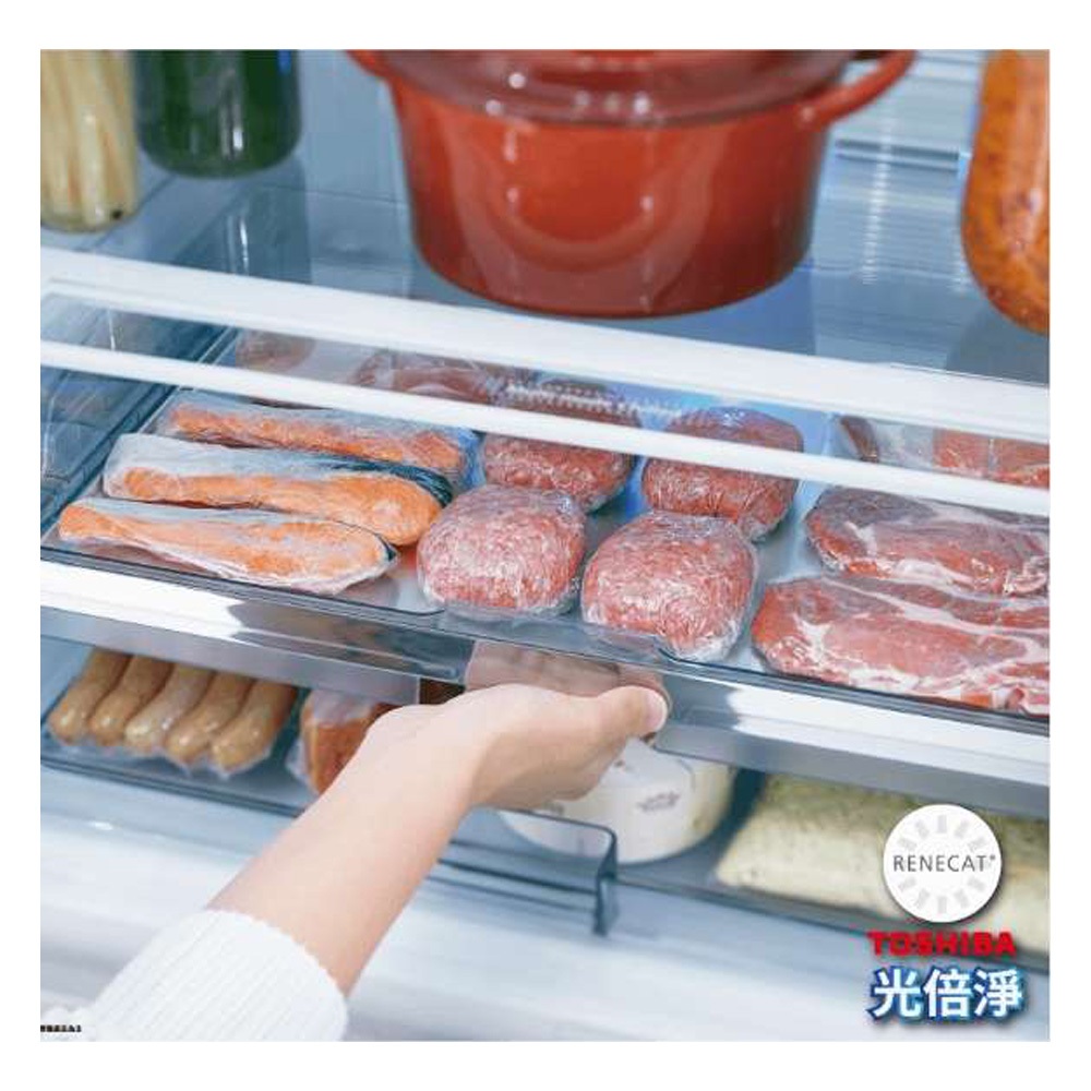 TOSHIBA 601L Aurora Mirror Six Door Inverter Refrigerator Mirror White GR-ZP600TFW(B5), , large