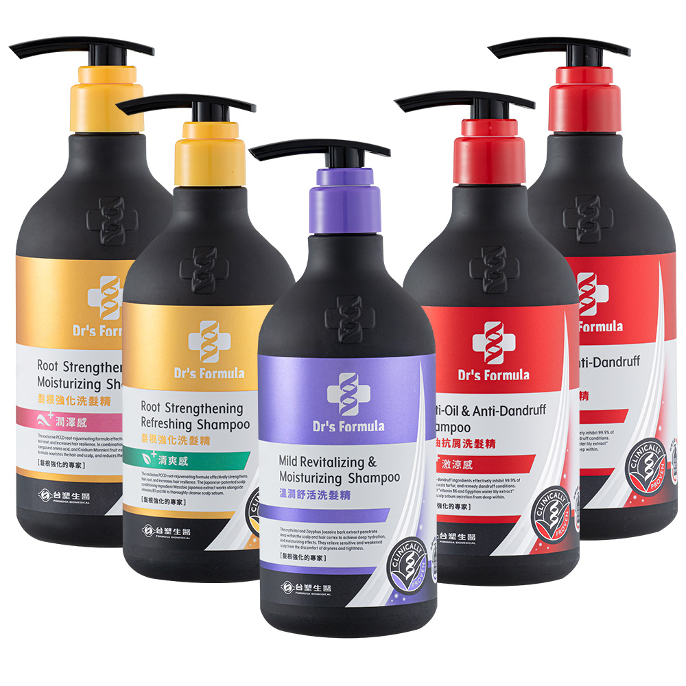 【Dr's Formula台塑生醫】 三代洗髮精580g 3入組 (控油抗屑/髮根清爽/溫潤舒活/髮根潤澤/控油激涼), , large