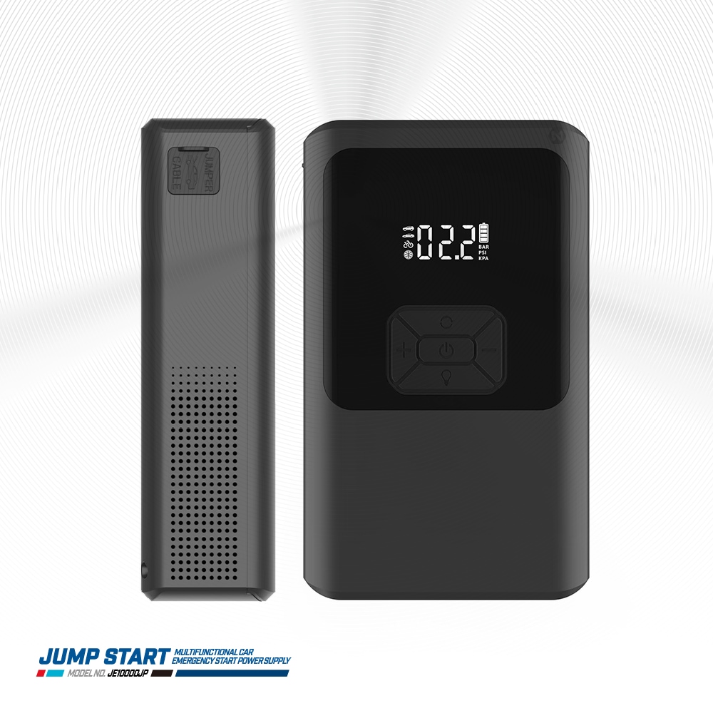 Energizer 4-in-1 Electric Air Inflator/Starter JE10000JP - Helps with vehicle rescue, air inflation, charging, and lighting. Includes storage bag. 12V., , large