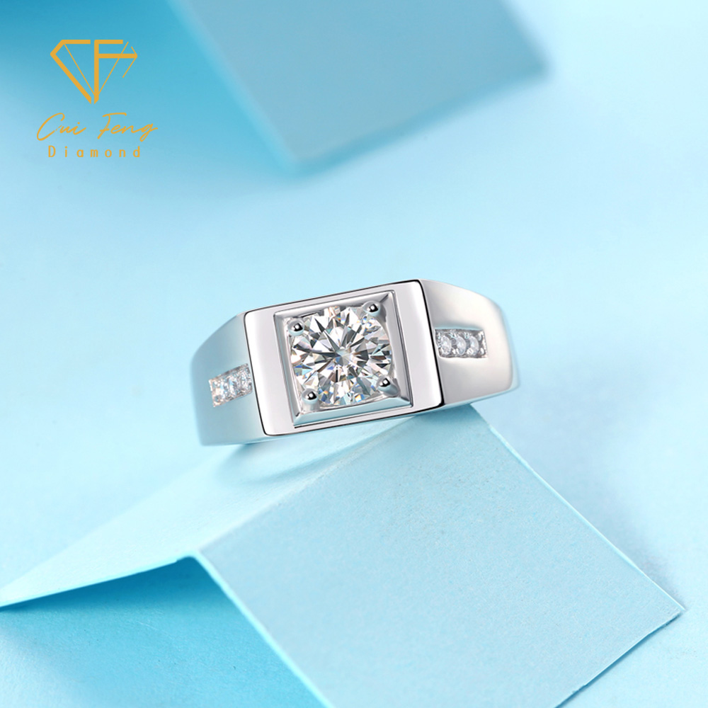 【CF鑽飾】戒指《1克拉男女對戒 典雅C》莫桑鑽 純銀 鑽戒, , large