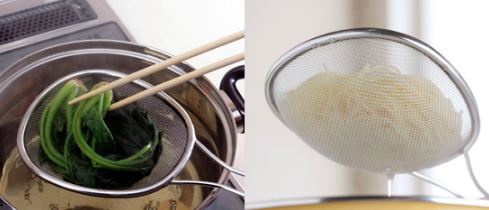 Multi-purpose colander (shallow type with small mesh), , large