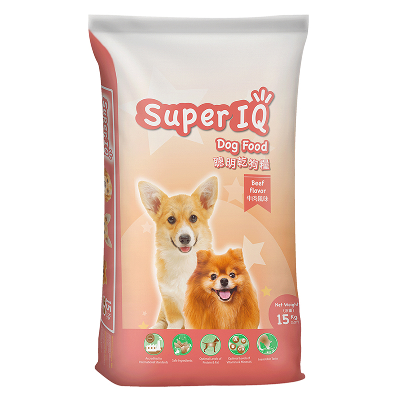 【Super IQ】聰明狗乾糧 15kg - 牛肉口味, , large