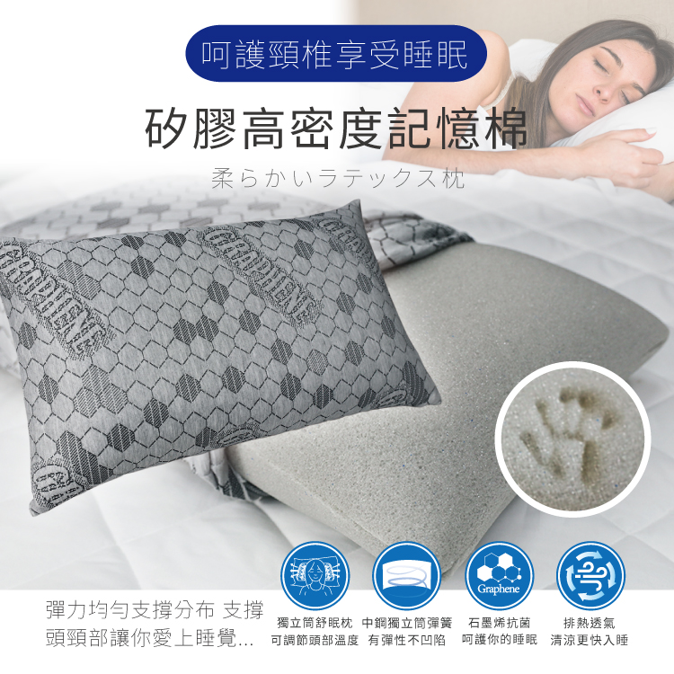 【多利寶寢具】Indian_超導石墨烯助眠芯機枕頭(1顆), , large