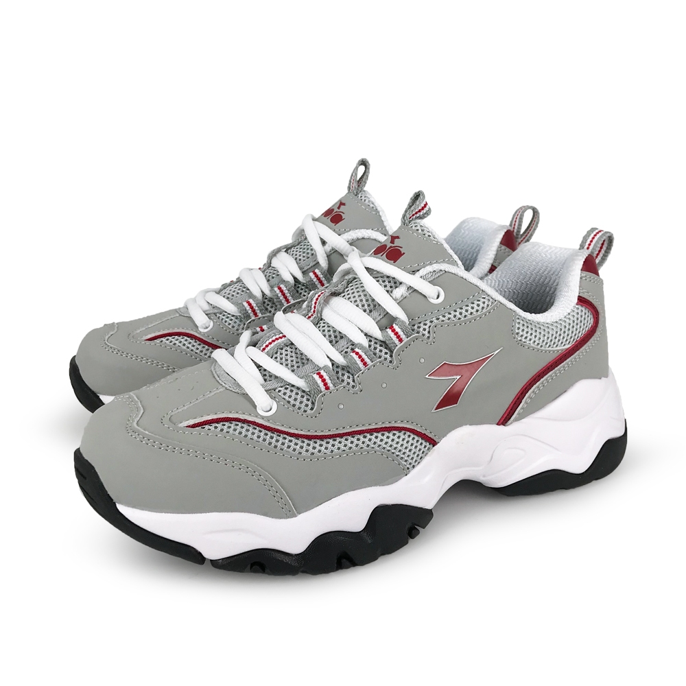 DIADORA迪亞多那 生活時尚運動鞋 女運動鞋 女鞋 老爹鞋 透氣 散熱 Q彈 厚底 減壓 彈力 棉鞋墊 止滑 粉 灰, , large