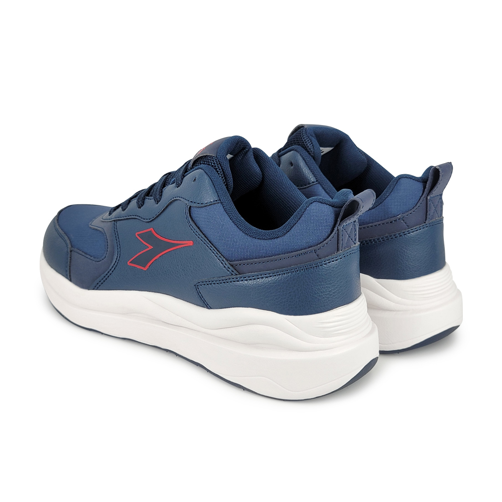 DIADORA迪亞多那 防潑水復古運動鞋 男運動鞋 男鞋 時尚 反光 寬楦 高腳背 輕量 吸震 減壓 彈力棉鞋墊 藍 灰, 藍,25.5, large