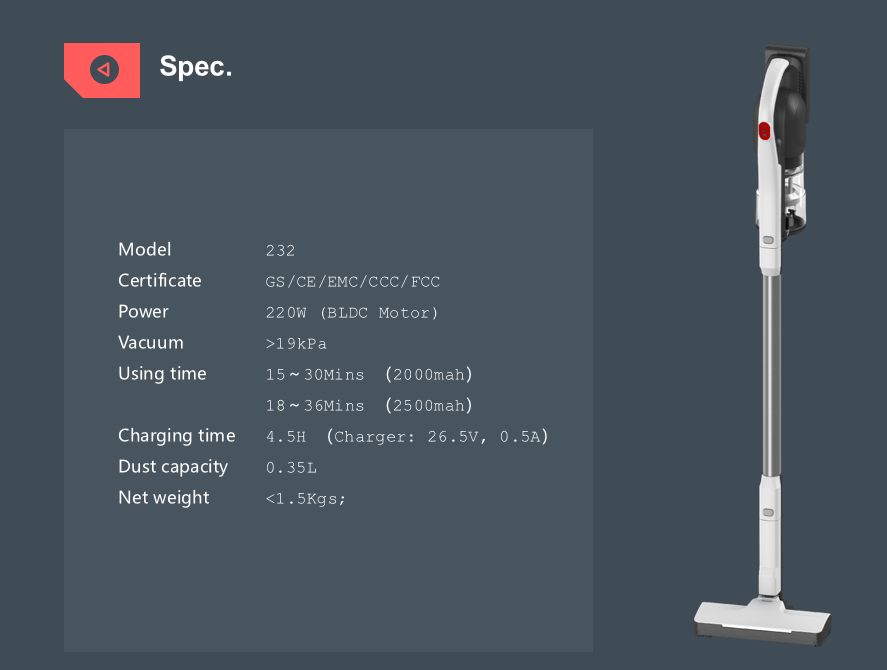  232 Cordless Powerful Vacuum Cleaner &ndash; White, , large