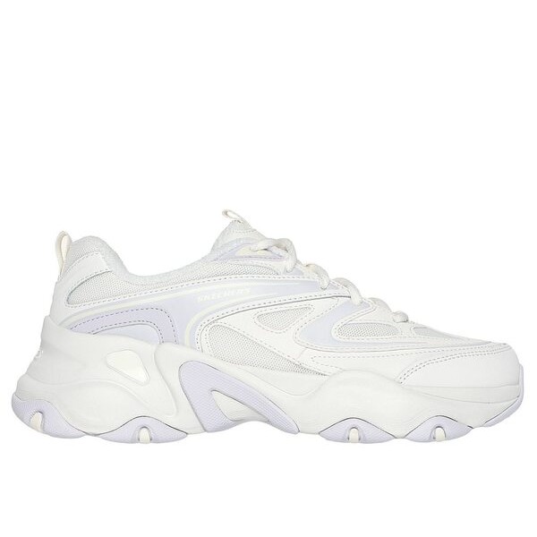 Kixpress-Skechers D'lites 5.0 女 休閒鞋 經典 復古 厚底 增高 穿搭 白 紫 [150522NTMT], , large