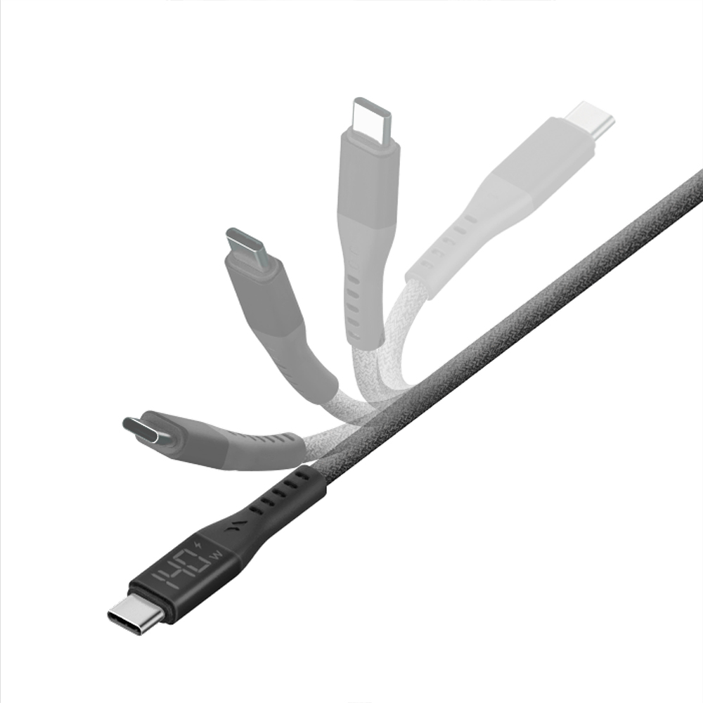 [亞瑟3C]ENERGEA USB-C to USB-C Flow 快充傳輸線  1.5m-黑色, , large