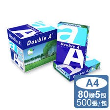 Double A  A4 80磅 多功能 影印紙 (5包入 /箱)-整箱