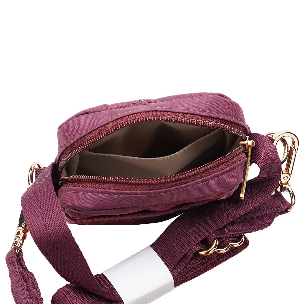LeSportsac MINI PHONE CROSSBODY 迷你手機袋 手機包-紫紅菱形紋, , large