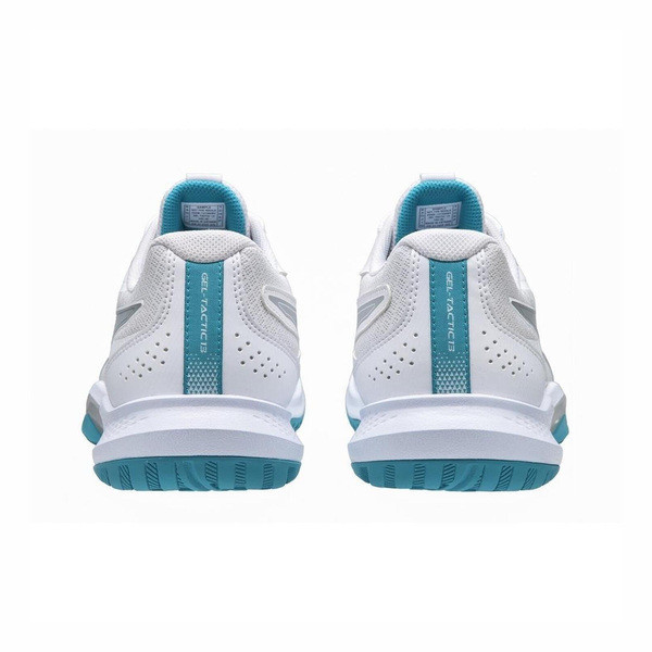 Asics Gel-tactic 13 2E 男女 排球鞋 寬楦 穩定 包覆 白 銀藍 [1073A084-100], , large